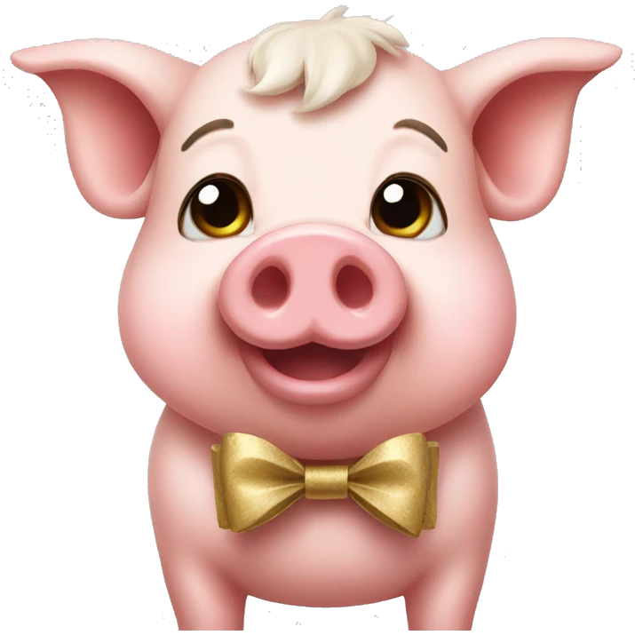 pig with a bow emoji
