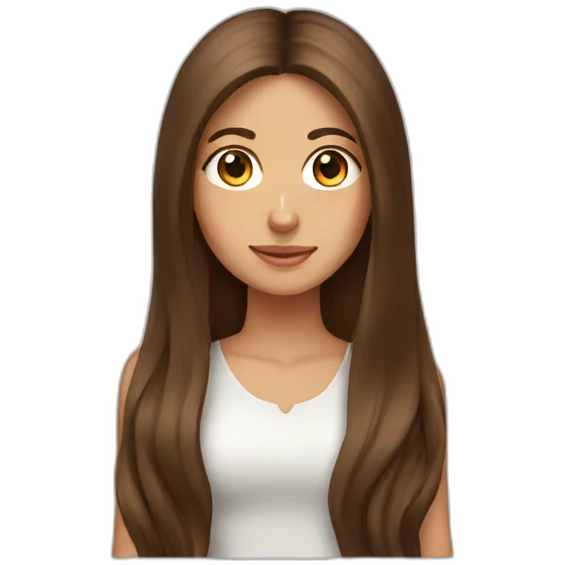lebanese girl with long brown hair emoji