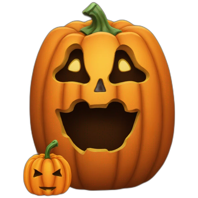 Coffee jack o lantern emoji