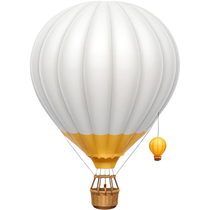 White hot air balloon  emoji