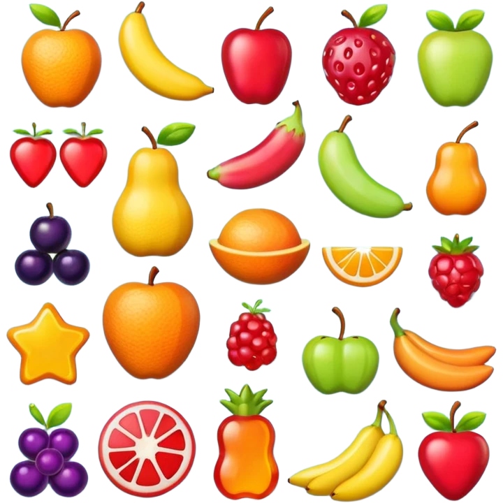 3D fruit snack emoji