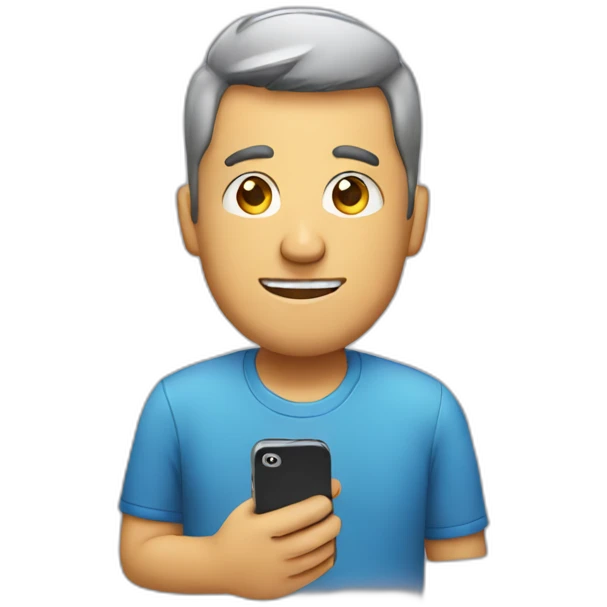 MAN WITH PHONE emoji