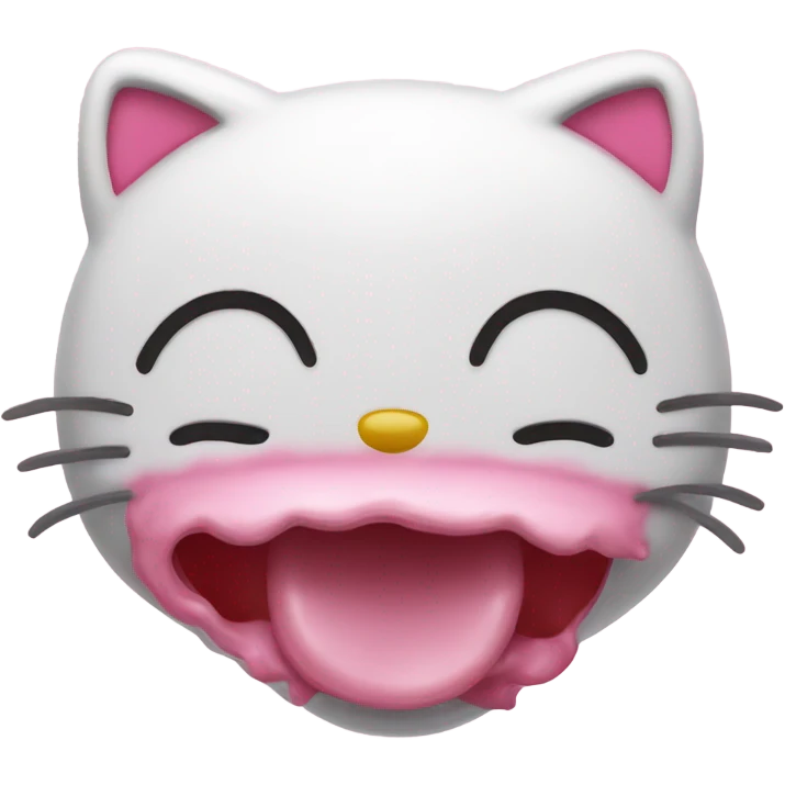 Hello kitty drooling emoji