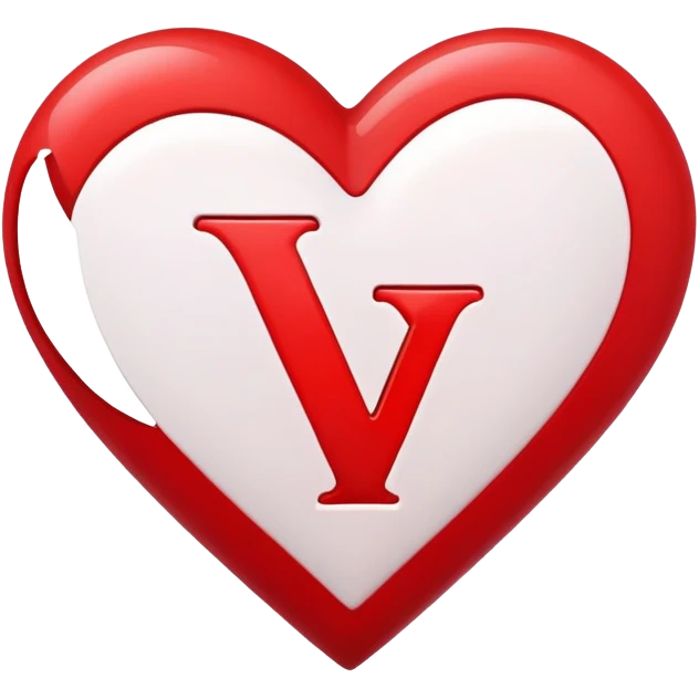Heart with the letter Y inside  emoji