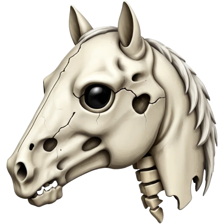 Skeleton horse head  emoji