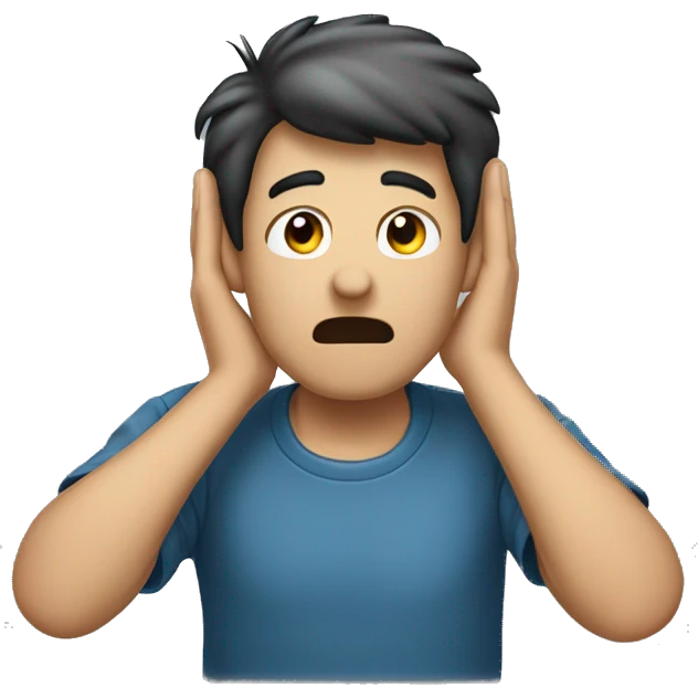 A person who is trying to hear what is being said to him, so he decides to put his hand behind his ear to help him hear. emoji