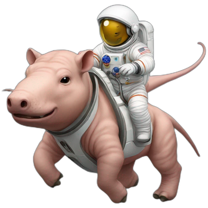 An Astronaut Riding A Babirusa emoji