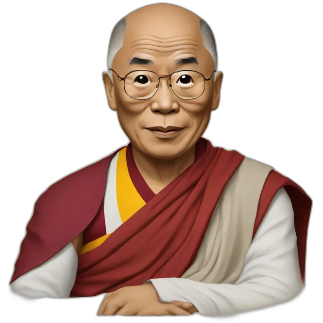 dalai lama sitting emoji
