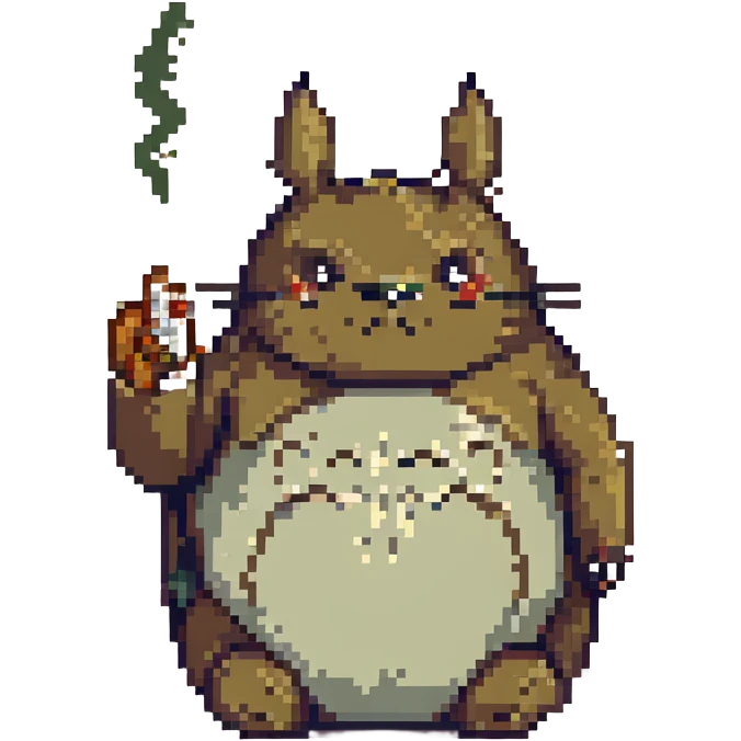 totoro smoking a cigar emoji