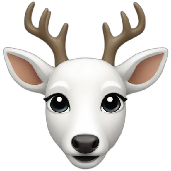 white deer in the framework emoji