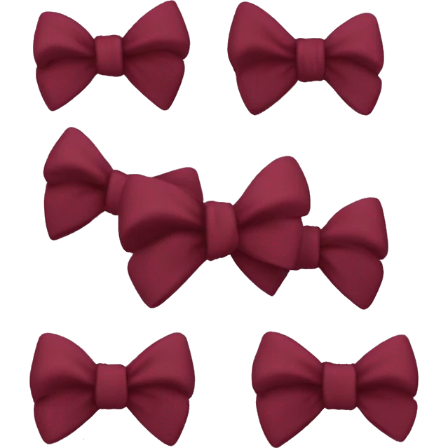 burgundy bow  emoji