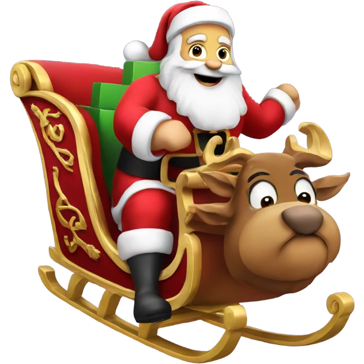 Santa in his sleigh  emoji