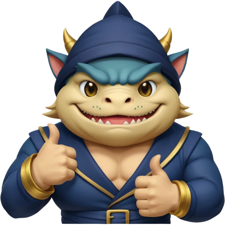 tahm kench from lol giving a thumbs up emoji