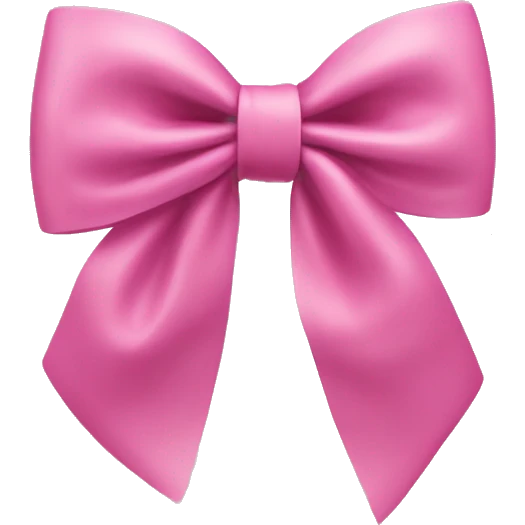 Coquette bow pink emoji