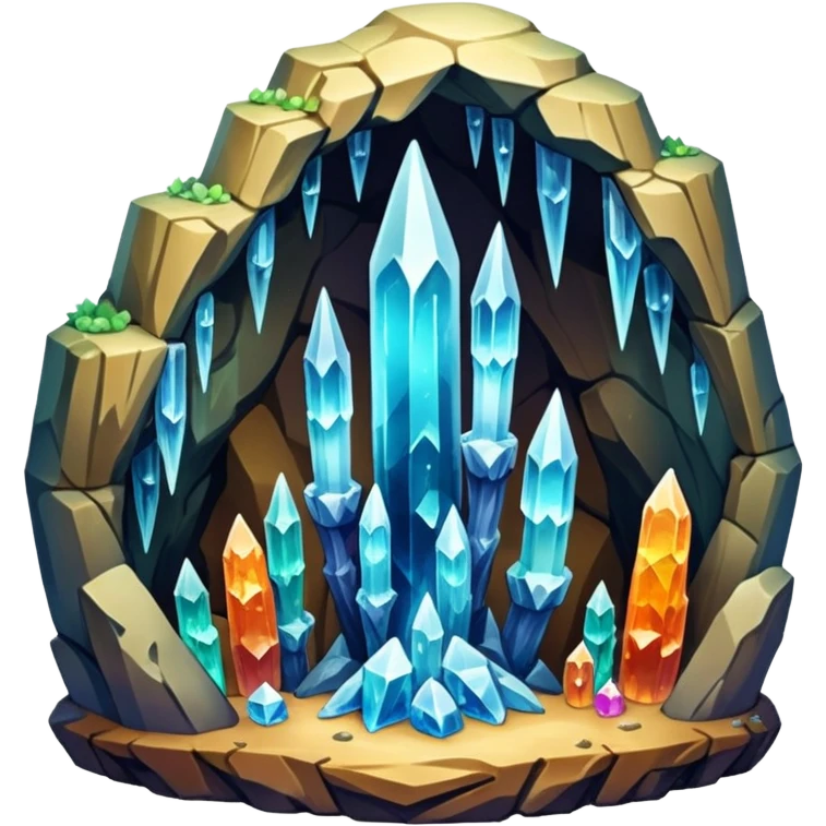 Growing Crystals in a cave emoji