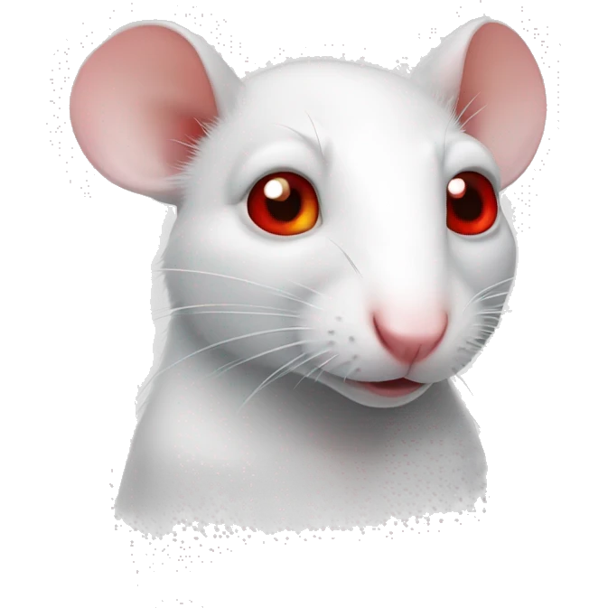 white rat red eye emoji