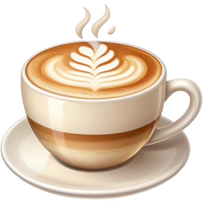 cappuccino with foam art emoji