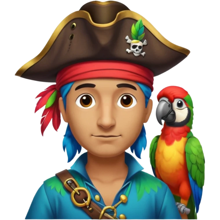 pirate and parrot emoji