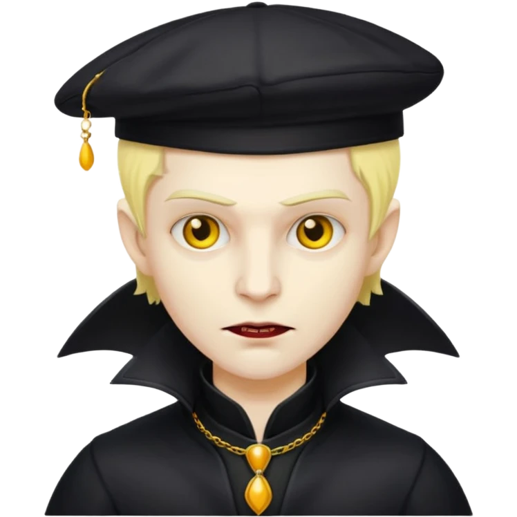 vampire with yellow hat  emoji