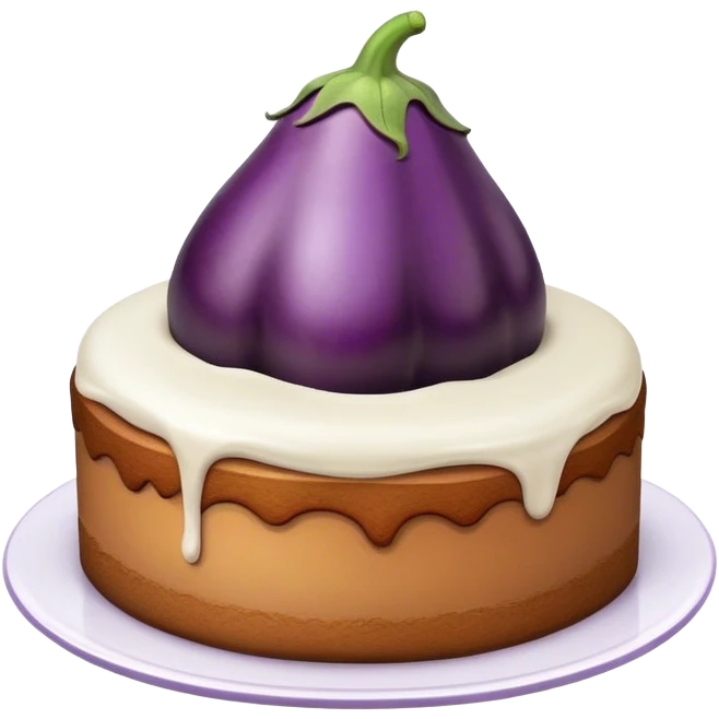 Eggplant in cake  emoji