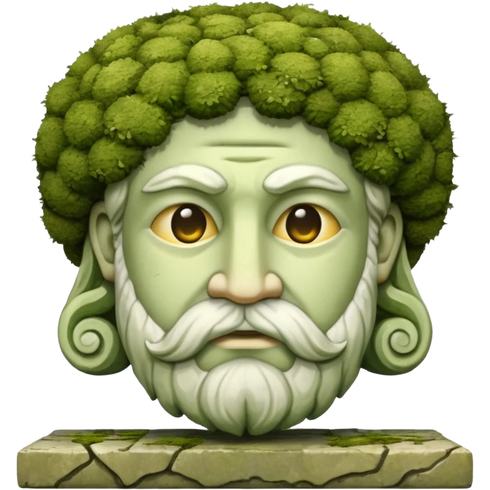 greek sculpture with moss emoji