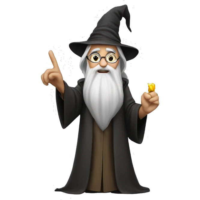 Dumbledore raising his finger emoji