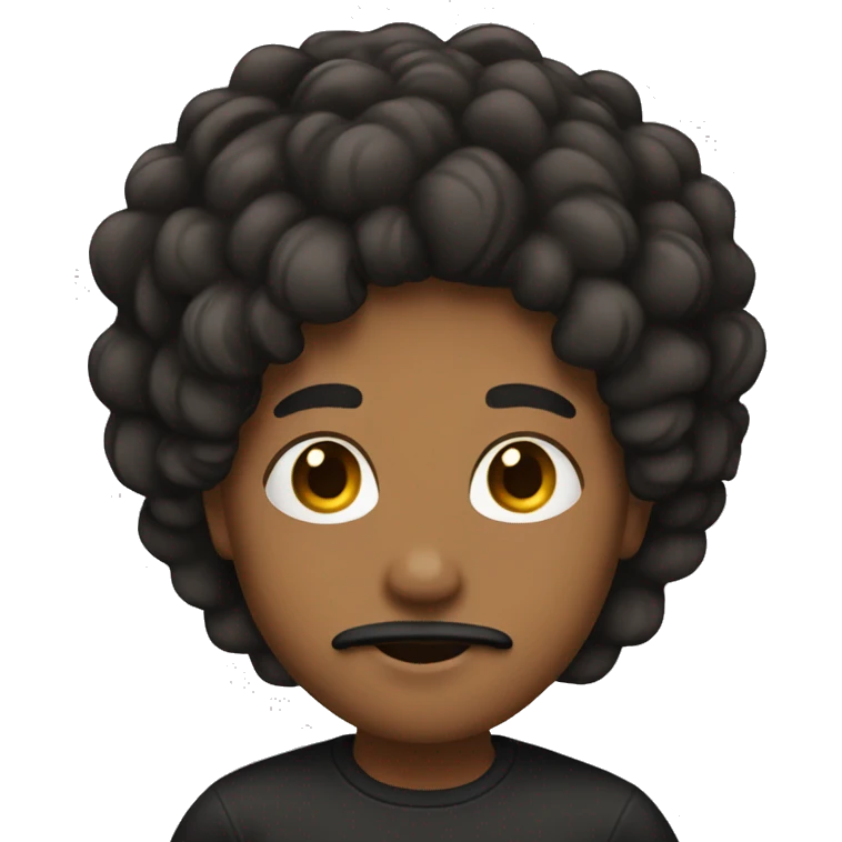 brown girl emoji with white man black hair with mustache emoji  emoji