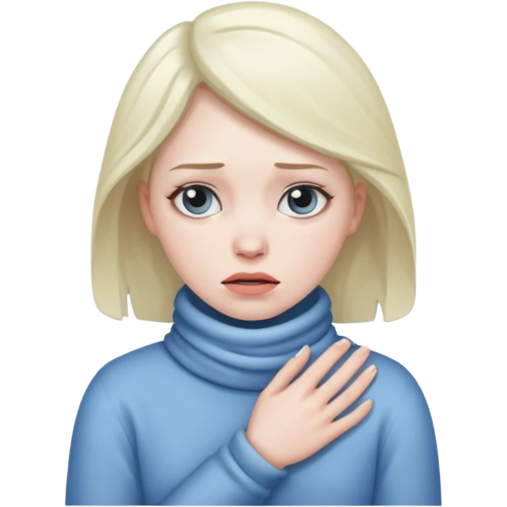 woman feeling cold emoji