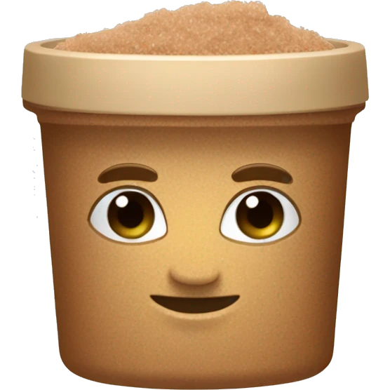 light brown body scrub pot emoji