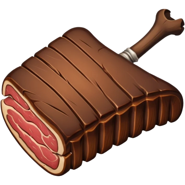 a single smoked beef rib thinner with the bone emoji