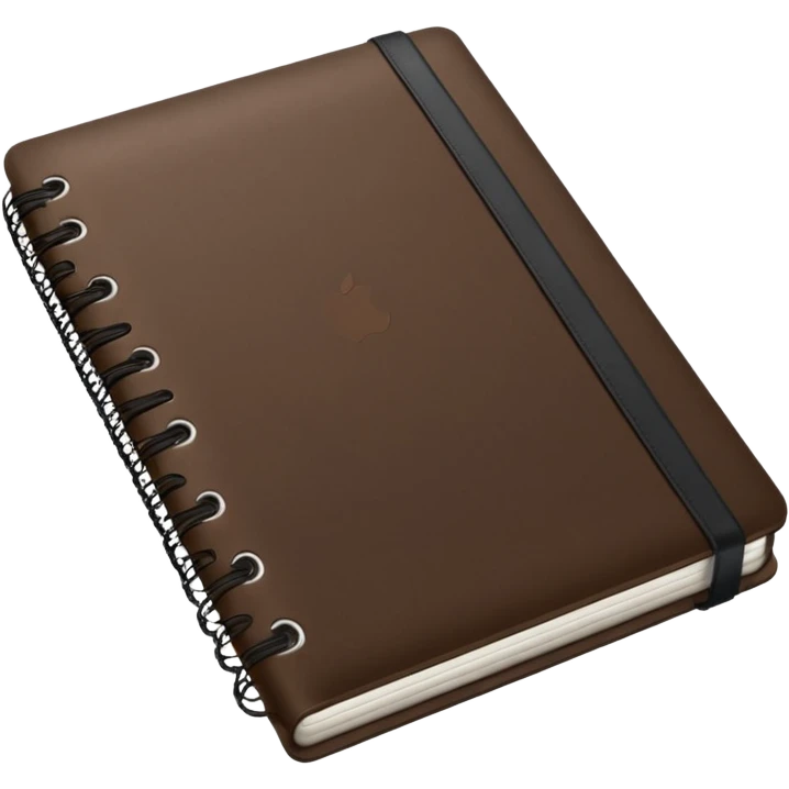 Notebook da apple em tons marrom  emoji