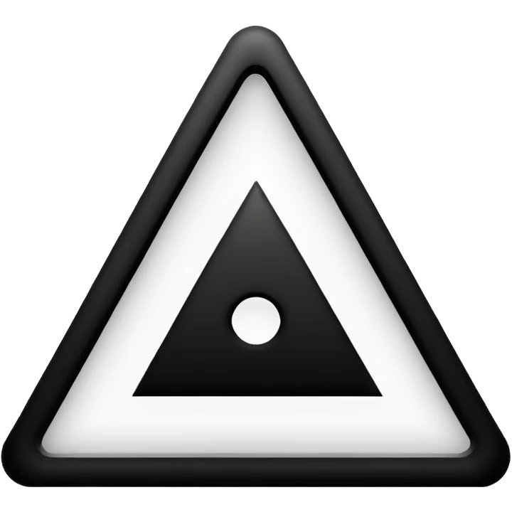 earth alchemical symbol simple inverted triangle horizontal line near top strong lines minimal black and white emoji style emoji