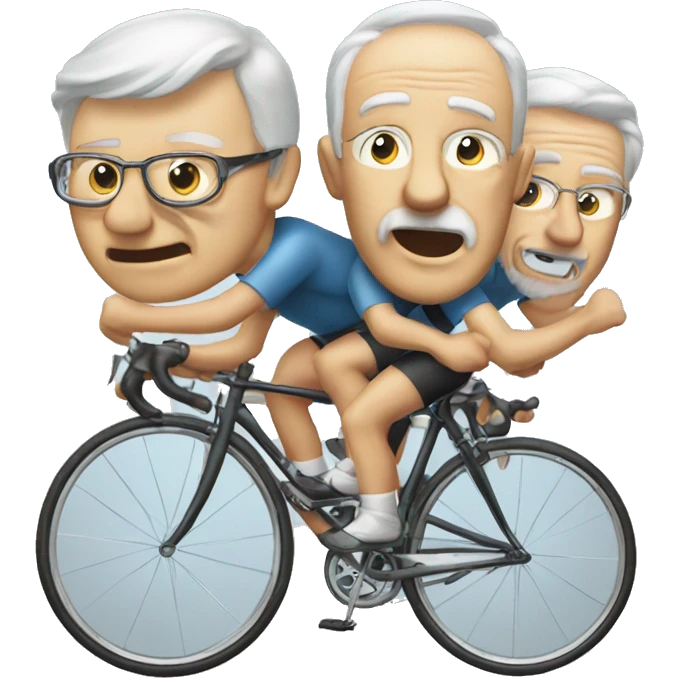 Bicycle groupb  old men Racing emoji