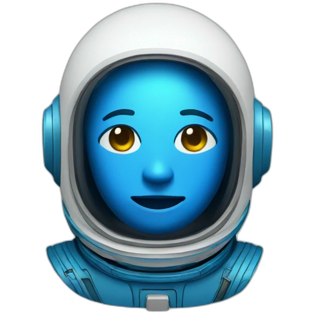 Head spaceman in blue emoji