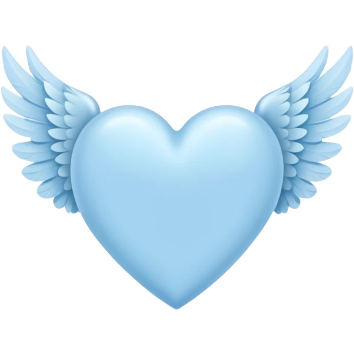 Light Blue heart with wing 🩵🪽 emoji