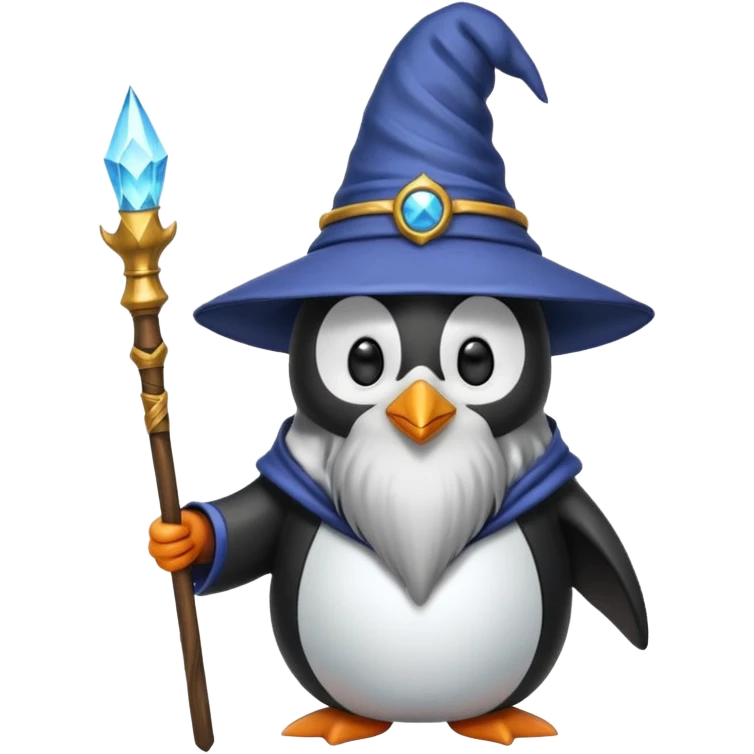 Penguin Wizard emoji