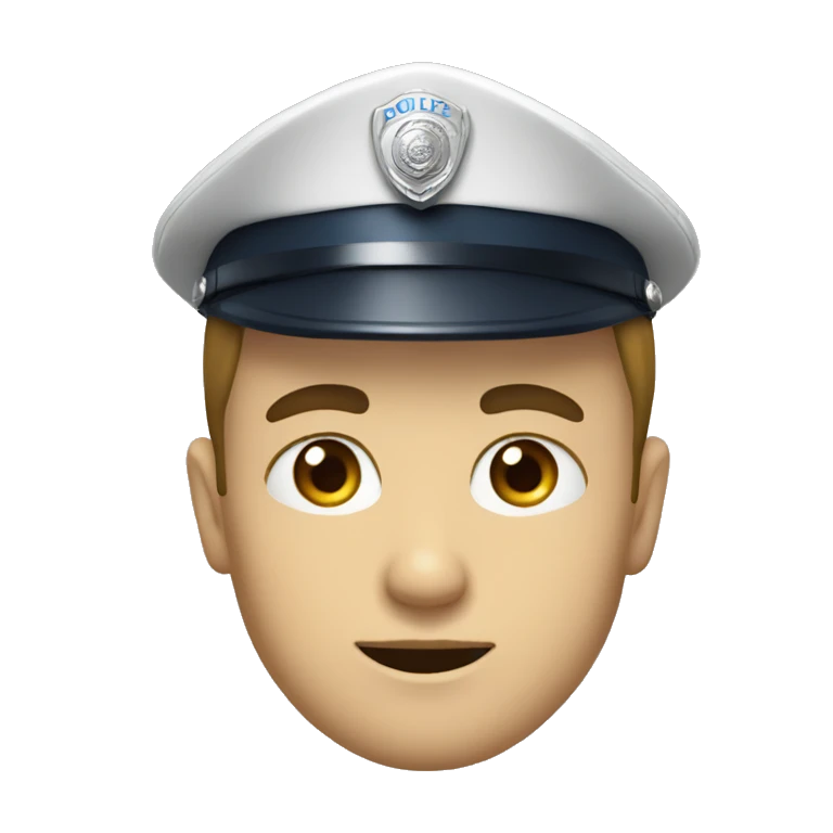 policia con ojos azules emoji