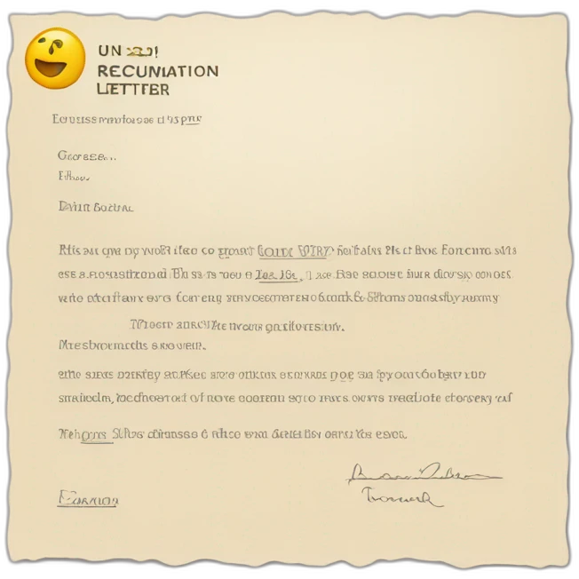 recommendation letter emoji