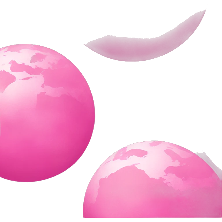 pink earth emoji
