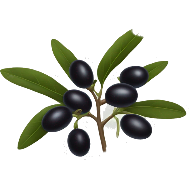 black olive branch emoji