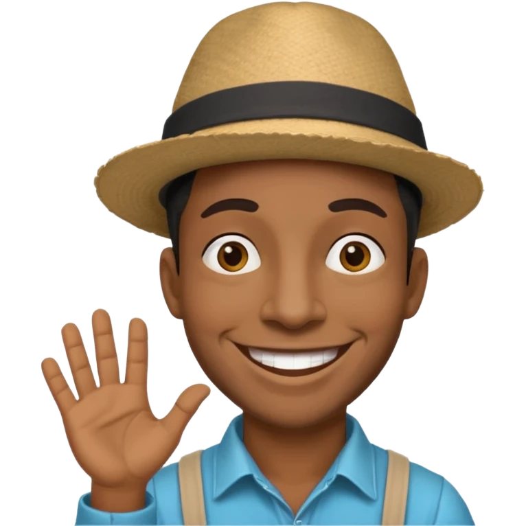 Street Puppet Performer black man emoji