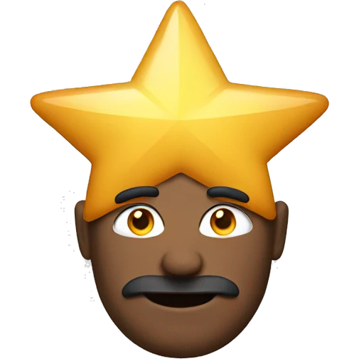 man with star for a head emoji