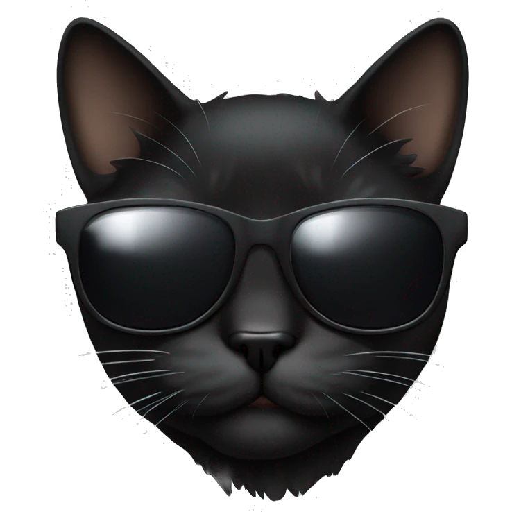 black cat with sunglasses emoji
