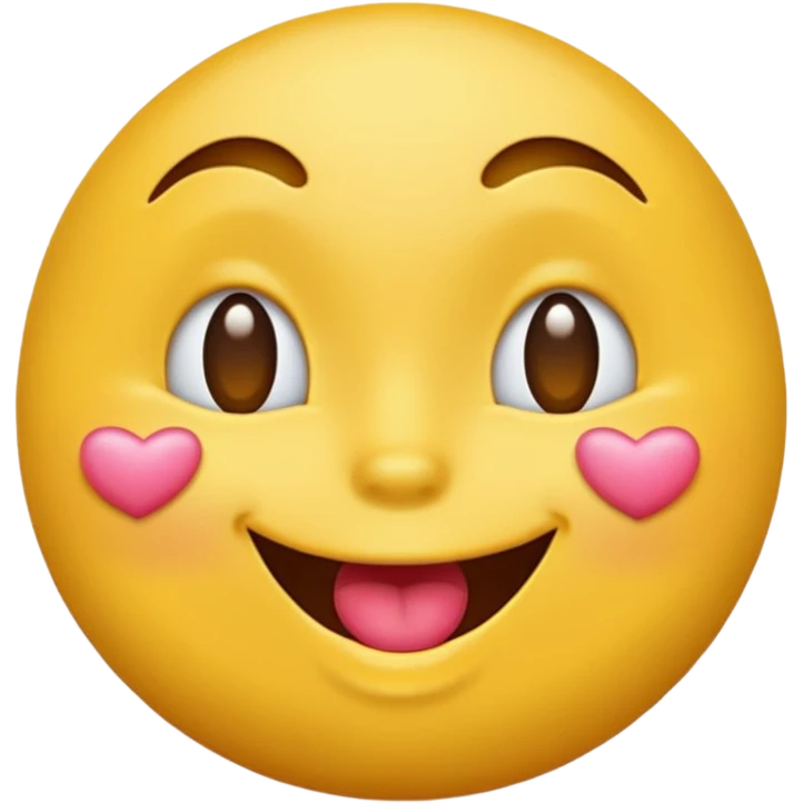 Classic yellow emoji blowing kiss with puckered lips emoji