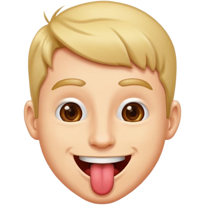 Man teasing toungue out  emoji