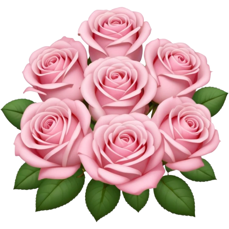 bouquet of pastel pink roses emoji