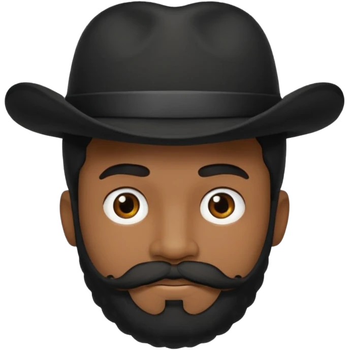 Gere um menino de cabelos preto e boné pro lado com feição séria e bigode emoji