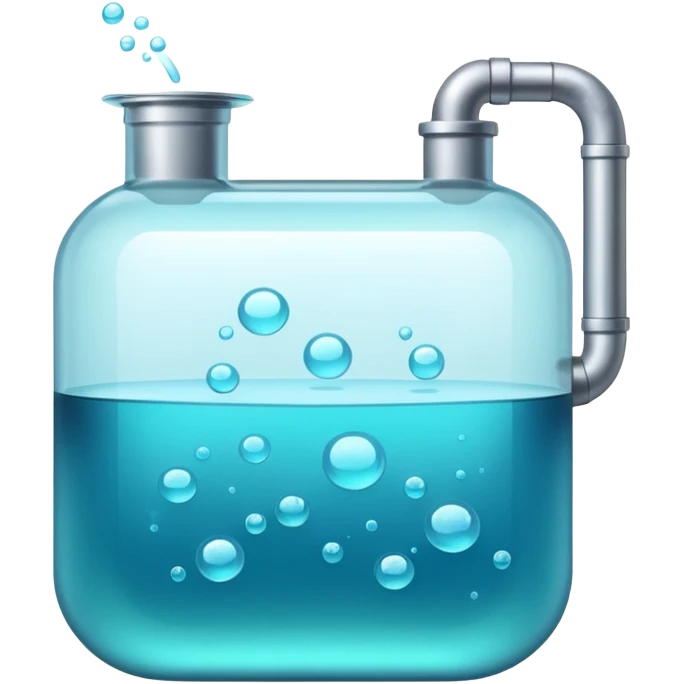 aqua tank, with little bubbles. emoji