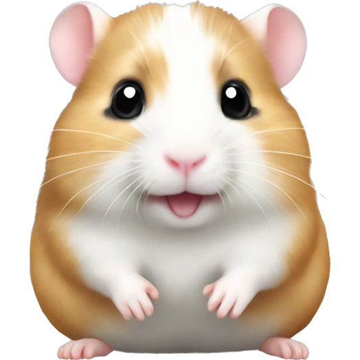 white cute lovely tiny hamster emoji