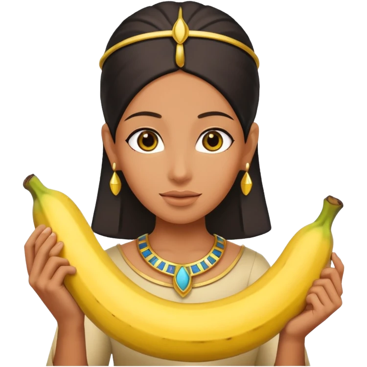 Egyptian holding banana emoji